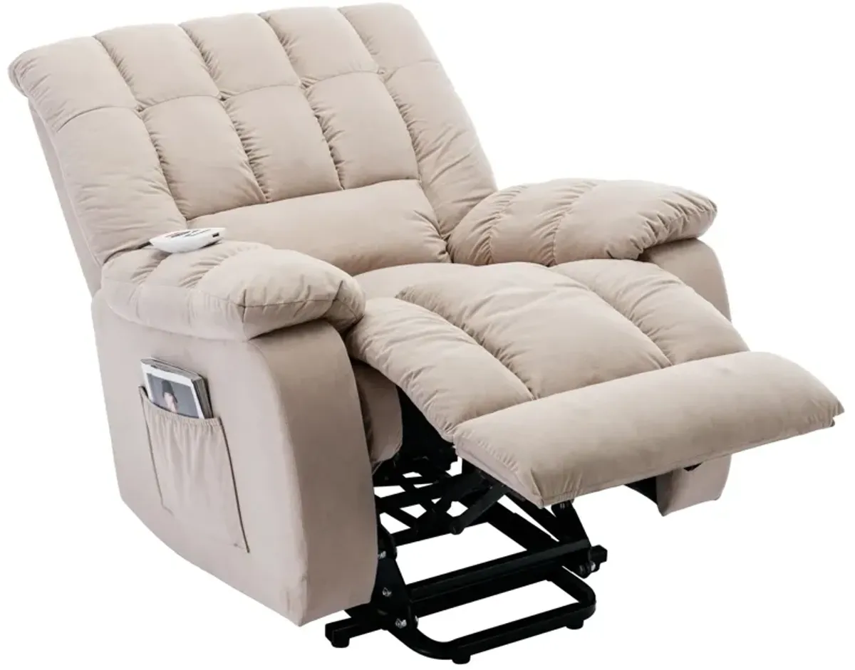 Massage Recliner Chair Electric Power Lift Recliner Chairs With Heat, Vibration, Side Pocket For Living Room Bedroom