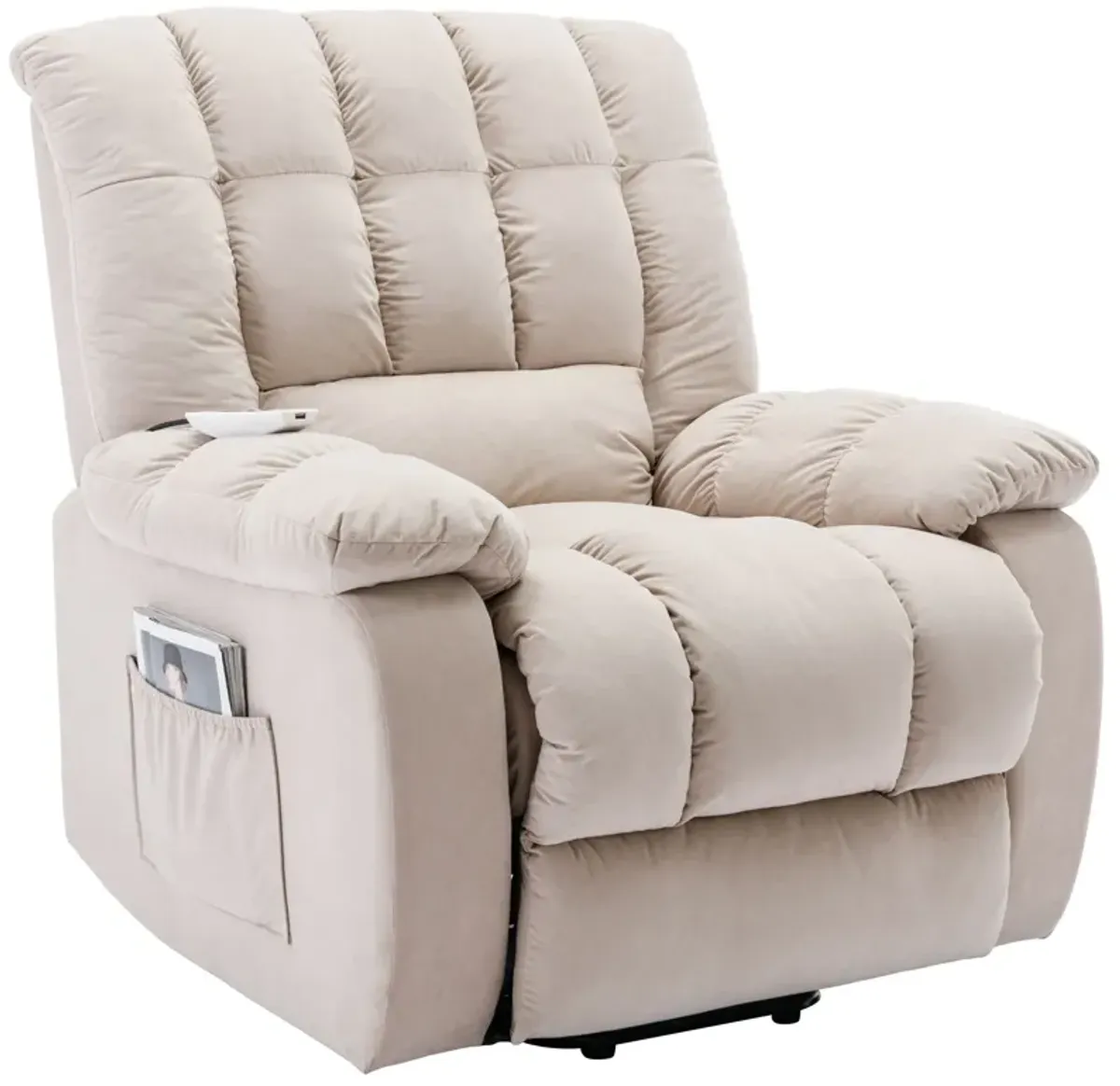 Massage Recliner Chair Electric Power Lift Recliner Chairs With Heat, Vibration, Side Pocket For Living Room Bedroom