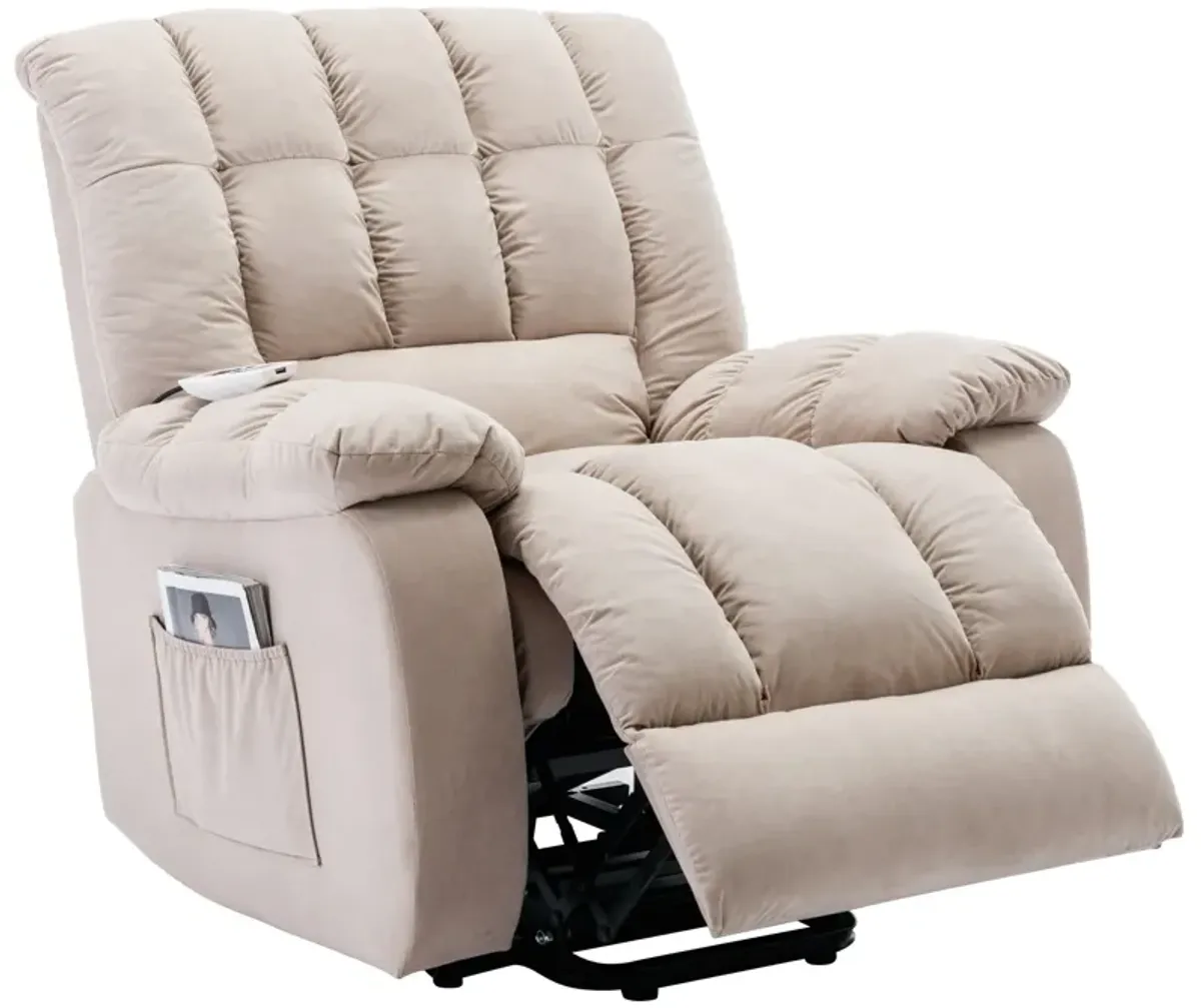 Massage Recliner Chair Electric Power Lift Recliner Chairs With Heat, Vibration, Side Pocket For Living Room Bedroom