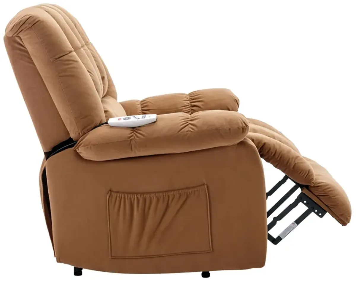 Massage Recliner Chair Electric Power Lift Recliner Chairs With Heat, Vibration, Side Pocket For Living Room Bedroom