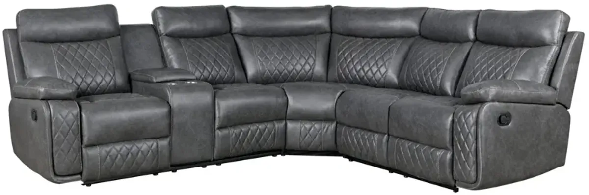 Home Theater Seating Manual Recliner With Cup Holder, Hide - Away Storage PU Reclining Sofa For Living Room, Home Theater