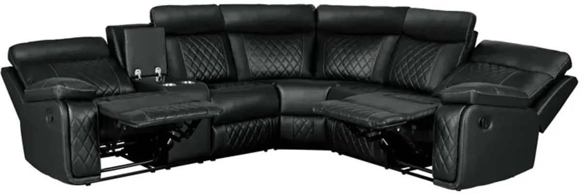 Home Theater Seating Manual Recliner With Cup Holder, Hide - Away Storage PU Reclining Sofa For Living Room, Home Theater