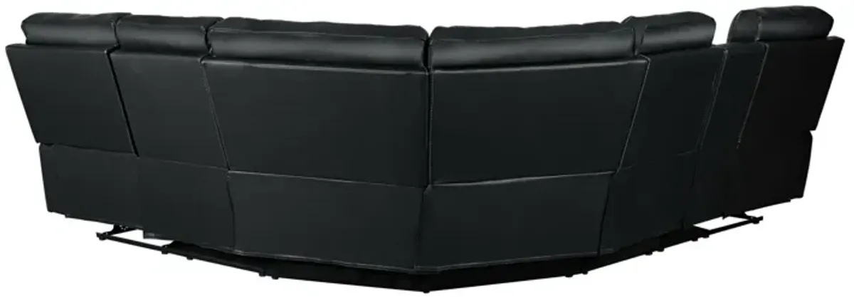 Home Theater Seating Manual Recliner With Cup Holder, Hide - Away Storage PU Reclining Sofa For Living Room, Home Theater