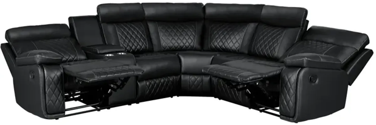 Home Theater Seating Manual Recliner With Cup Holder, Hide - Away Storage PU Reclining Sofa For Living Room, Home Theater