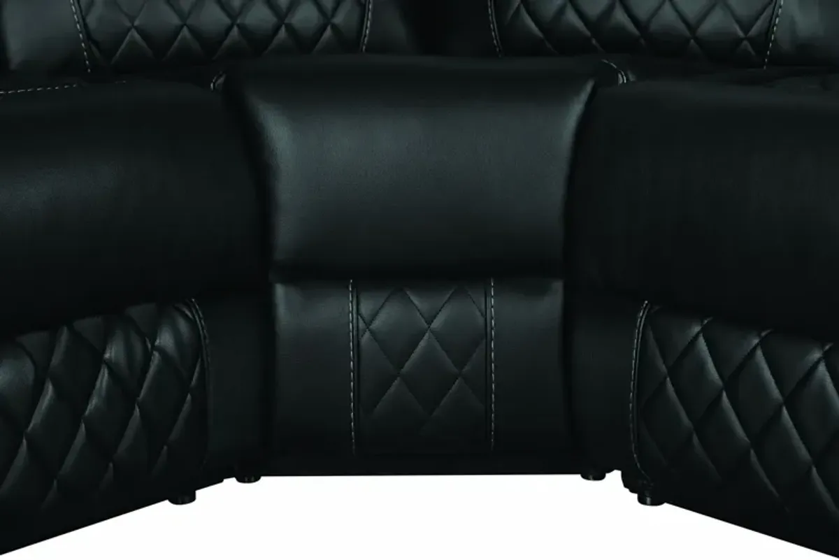 Home Theater Seating Manual Recliner With Cup Holder, Hide - Away Storage PU Reclining Sofa For Living Room, Home Theater