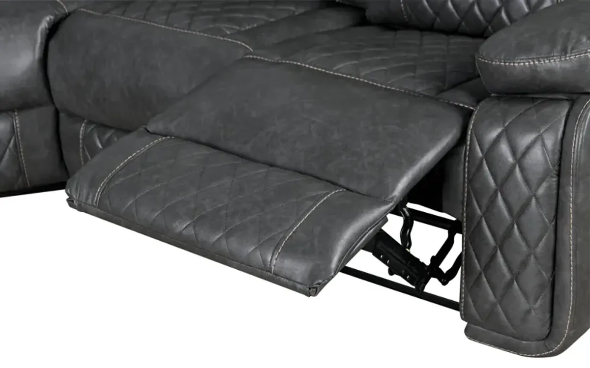 Home Theater Seating Manual Recliner With Cup Holder, Hide - Away Storage PU Reclining Sofa For Living Room, Home Theater