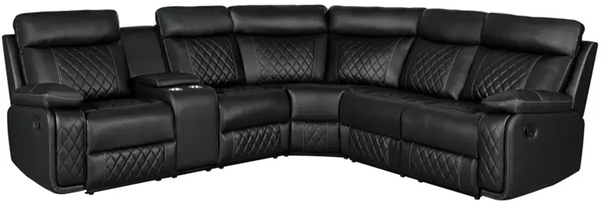 Home Theater Seating Manual Recliner With Cup Holder, Hide - Away Storage PU Reclining Sofa For Living Room, Home Theater