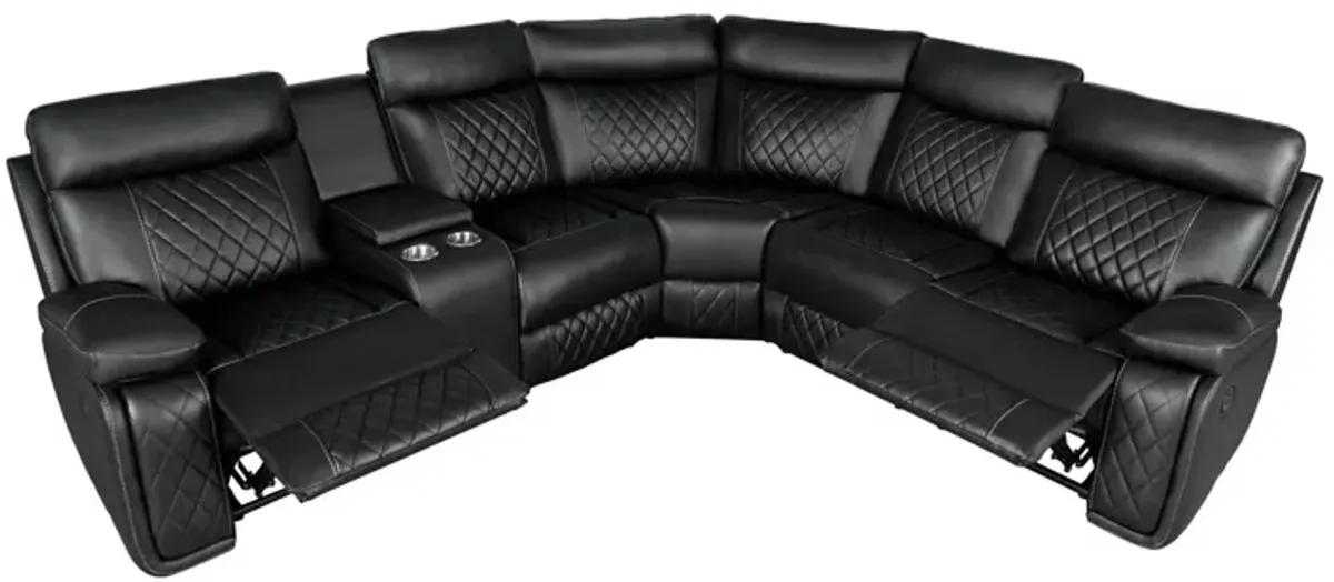 Home Theater Seating Manual Recliner With Cup Holder, Hide - Away Storage PU Reclining Sofa For Living Room, Home Theater