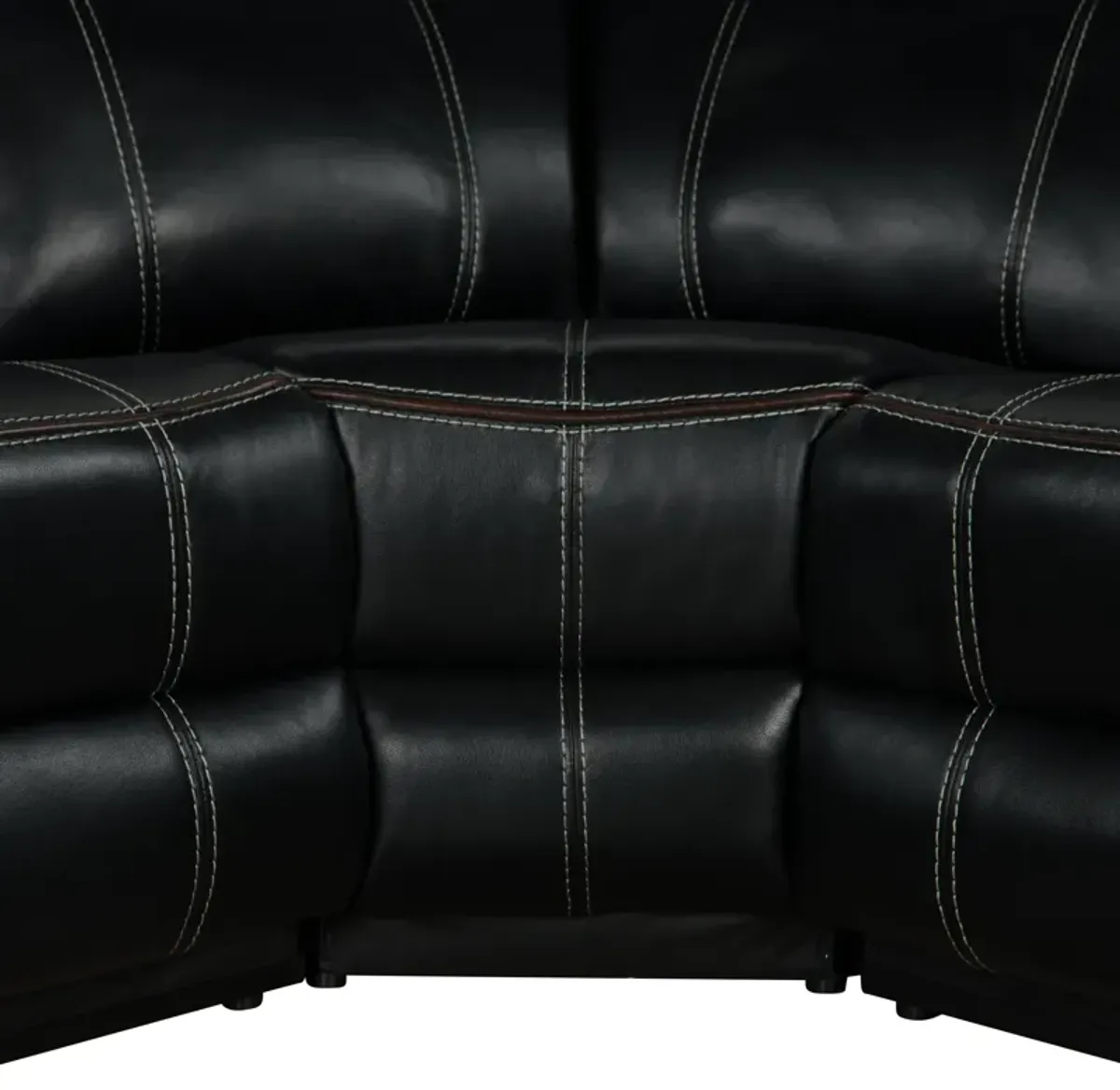 Home Theater Seating Manual Recliner With Cup Holder, Hide - Away Storage, 2 USB Ports And 2 Power Sockets For Living Room, Home Theater