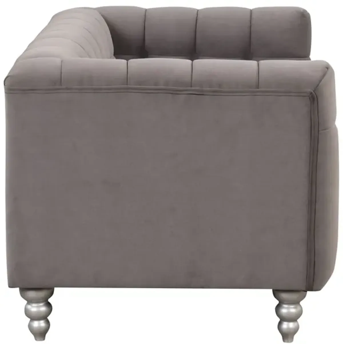 Modern Sofa Dutch Fluff Upholstered Sofa With Wood Legs, Buttoned Tufted Backrest