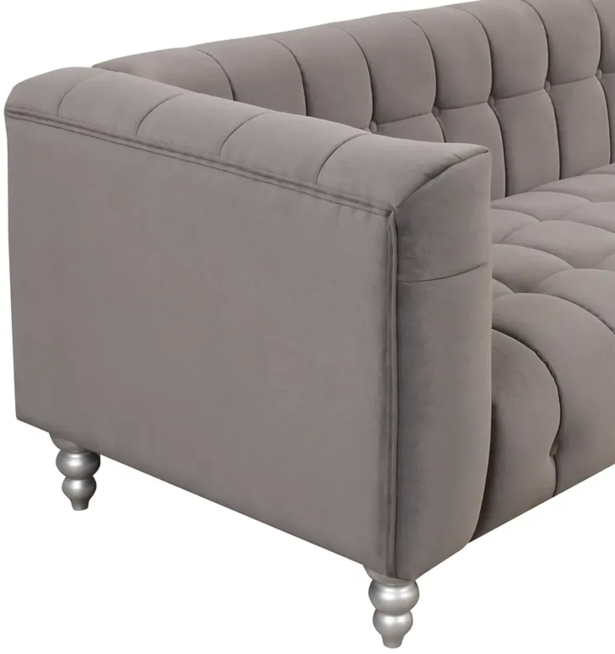 Modern Sofa Dutch Fluff Upholstered Sofa With Wood Legs, Buttoned Tufted Backrest