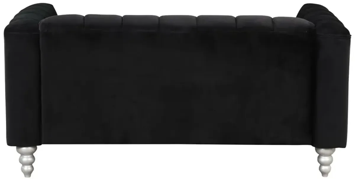 Modern Sofa Dutch Fluff Upholstered Sofa With Wood Legs, Buttoned Tufted Backrest