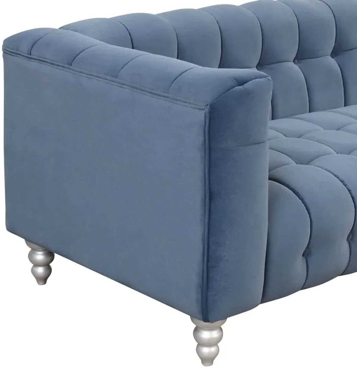 Modern Sofa Dutch Fluff Upholstered Sofa With Wood Legs, Buttoned Tufted Backrest