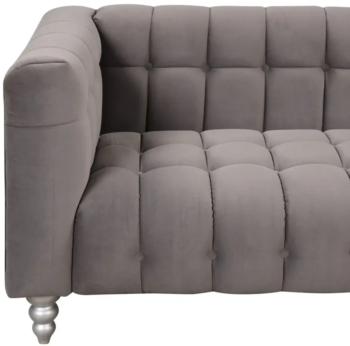 Modern Sofa Dutch Fluff Upholstered Sofa With Wood Legs, Buttoned Tufted Backrest