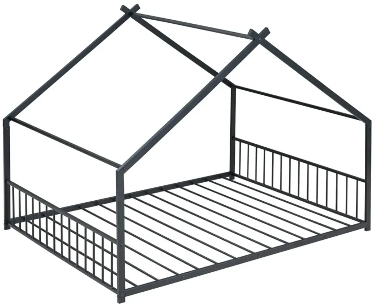 Metal House Bed