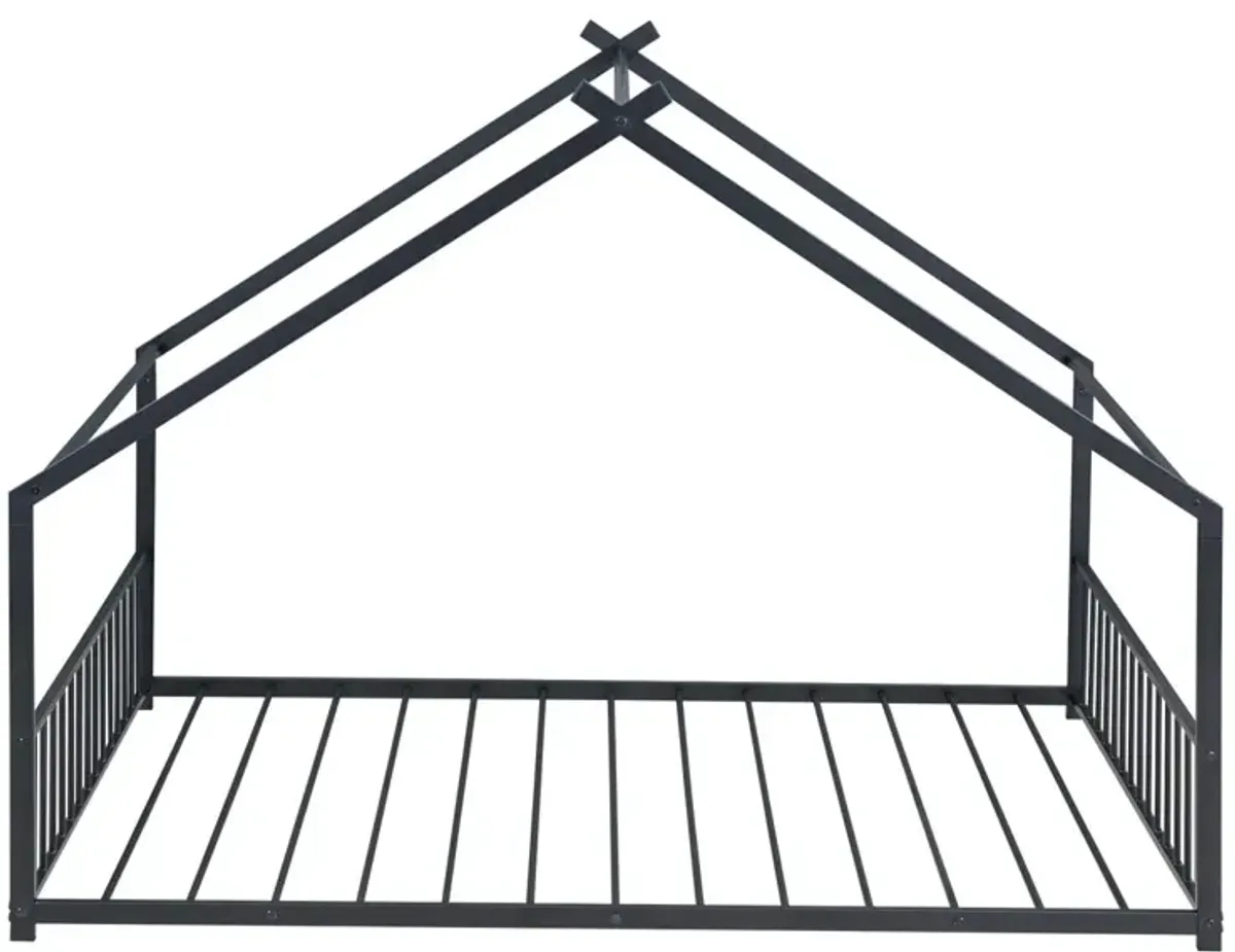 Metal House Bed