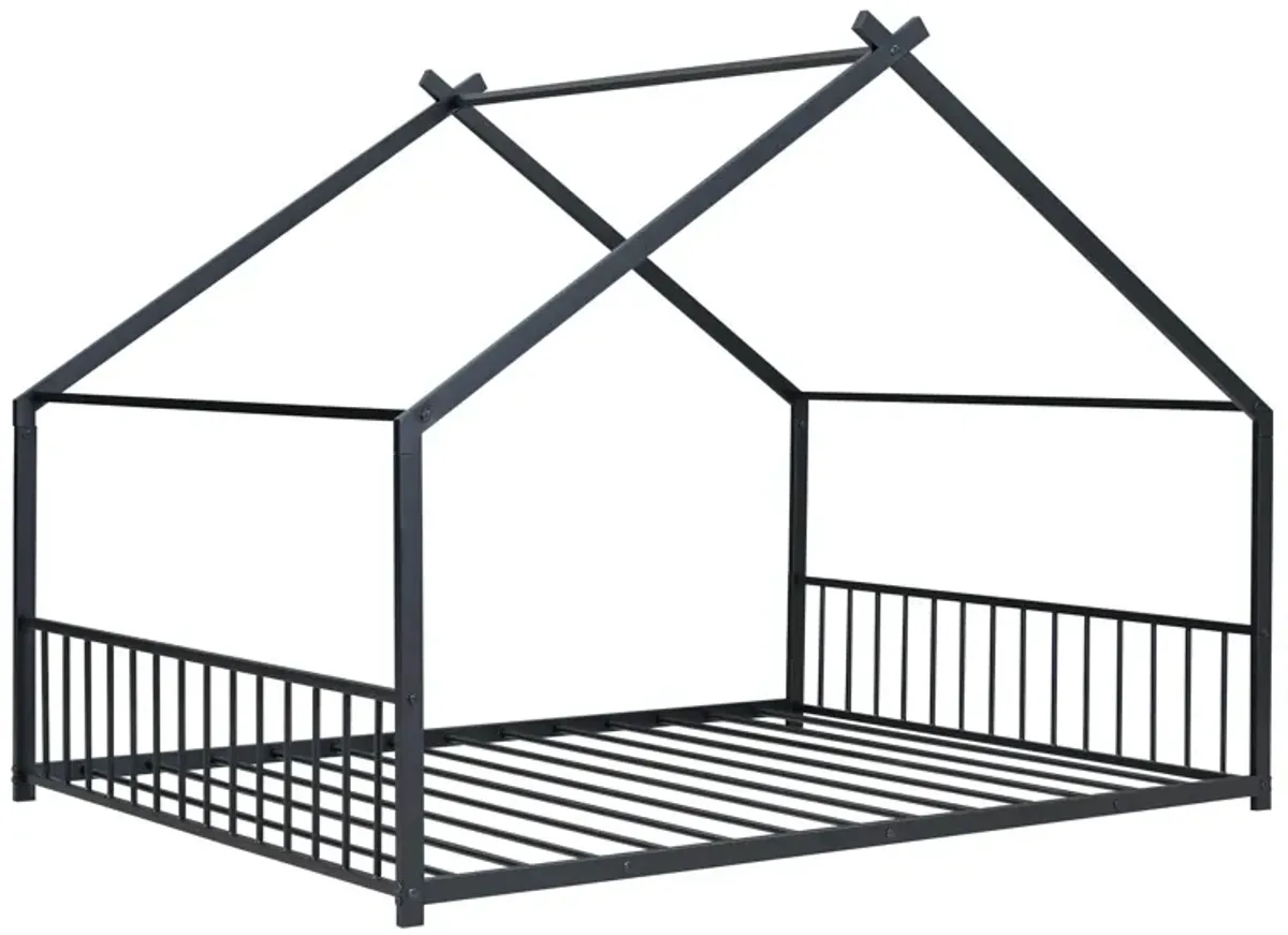 Metal House Bed