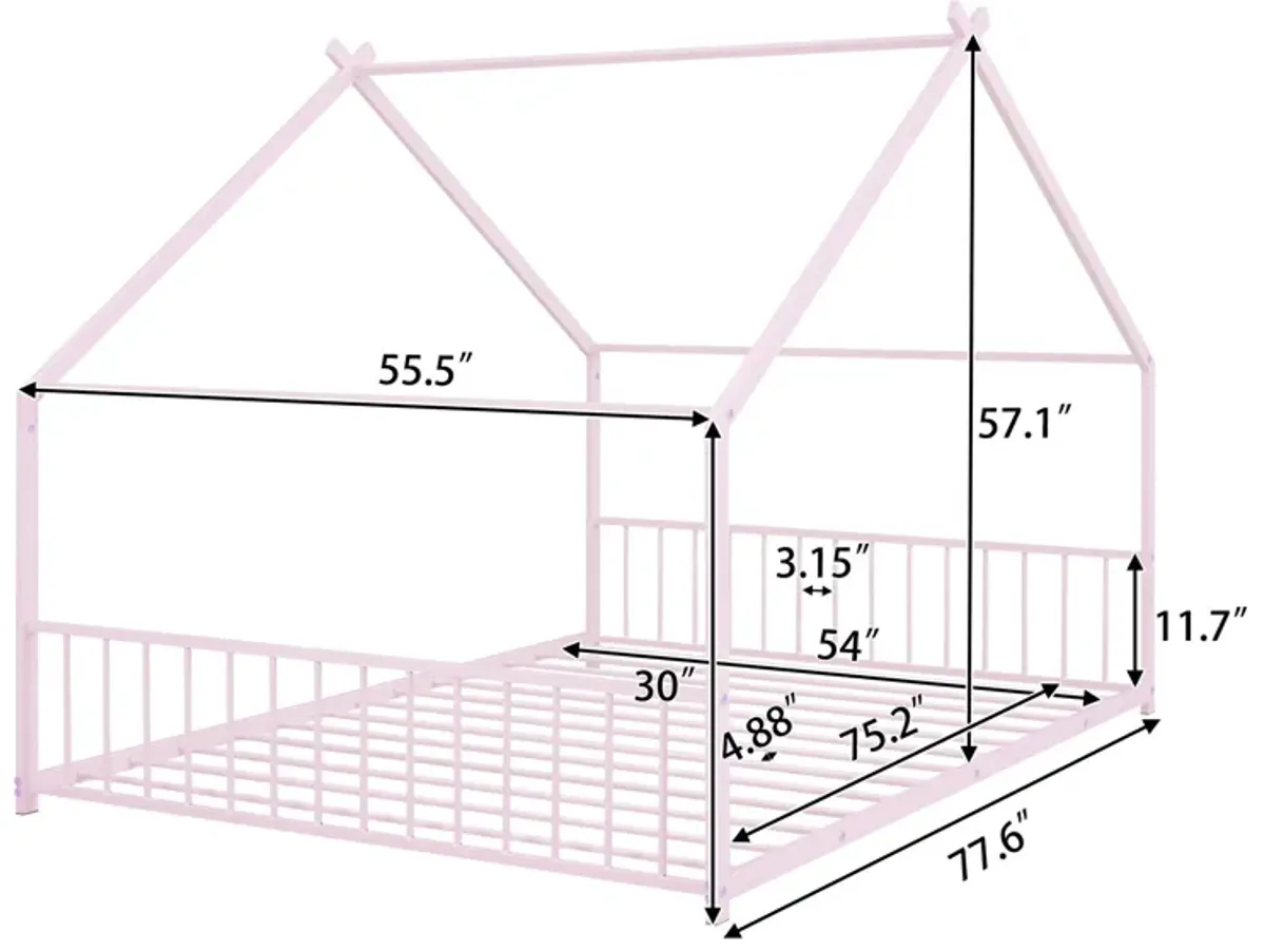 Metal House Bed