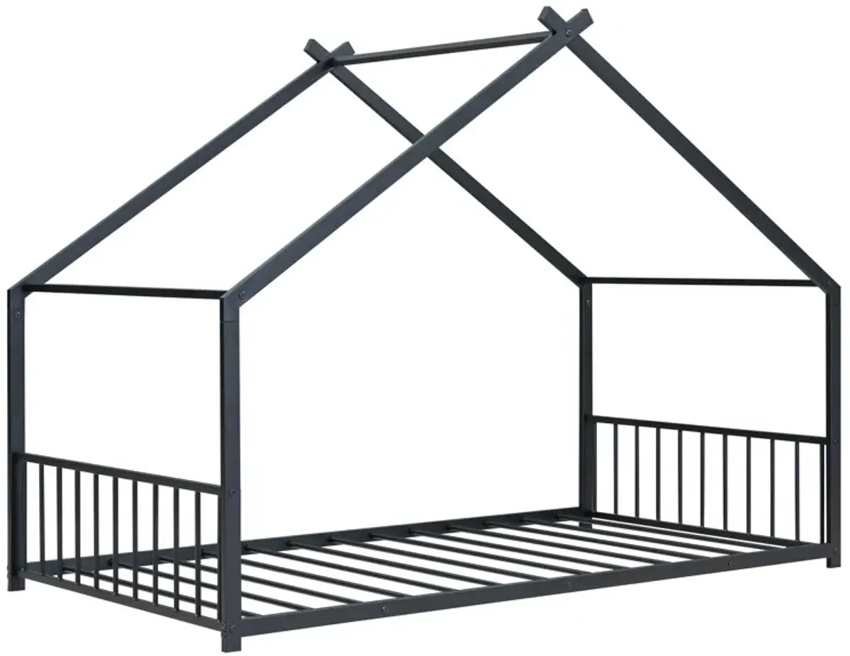 Metal House Bed