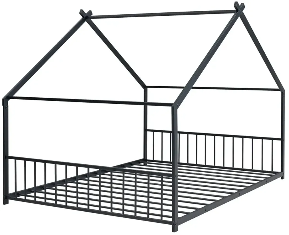 Metal House Bed