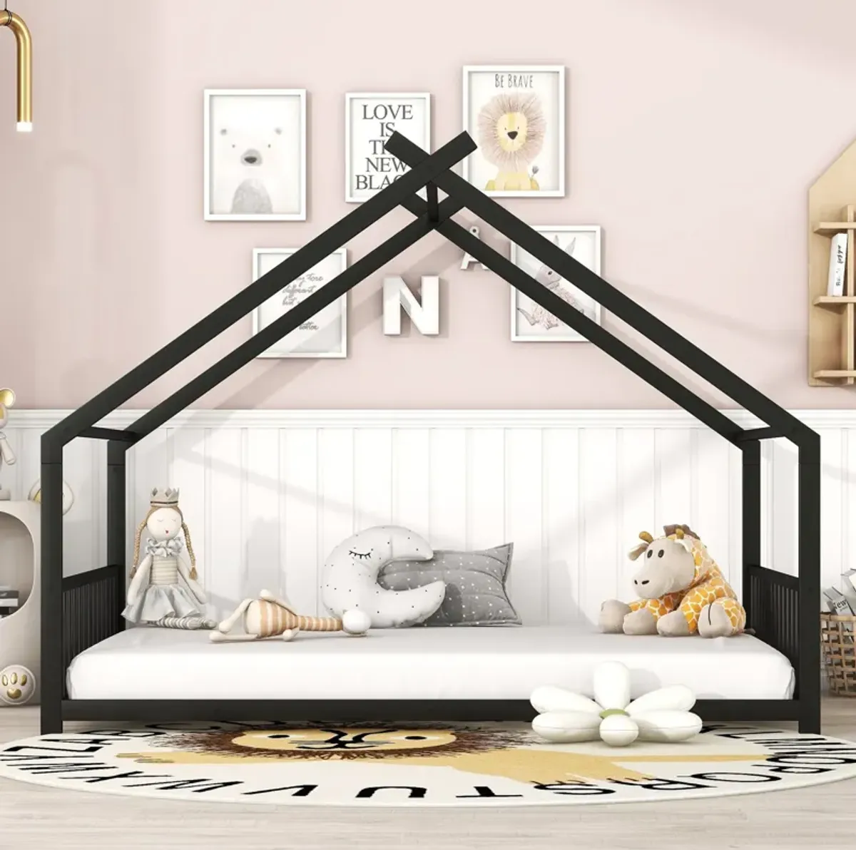 Metal House Bed