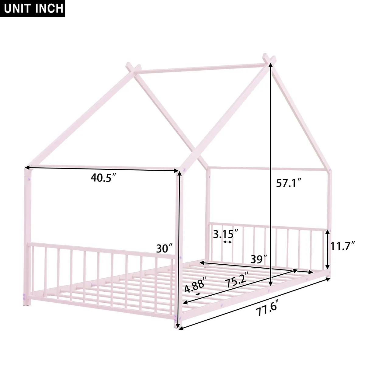 Metal House Bed