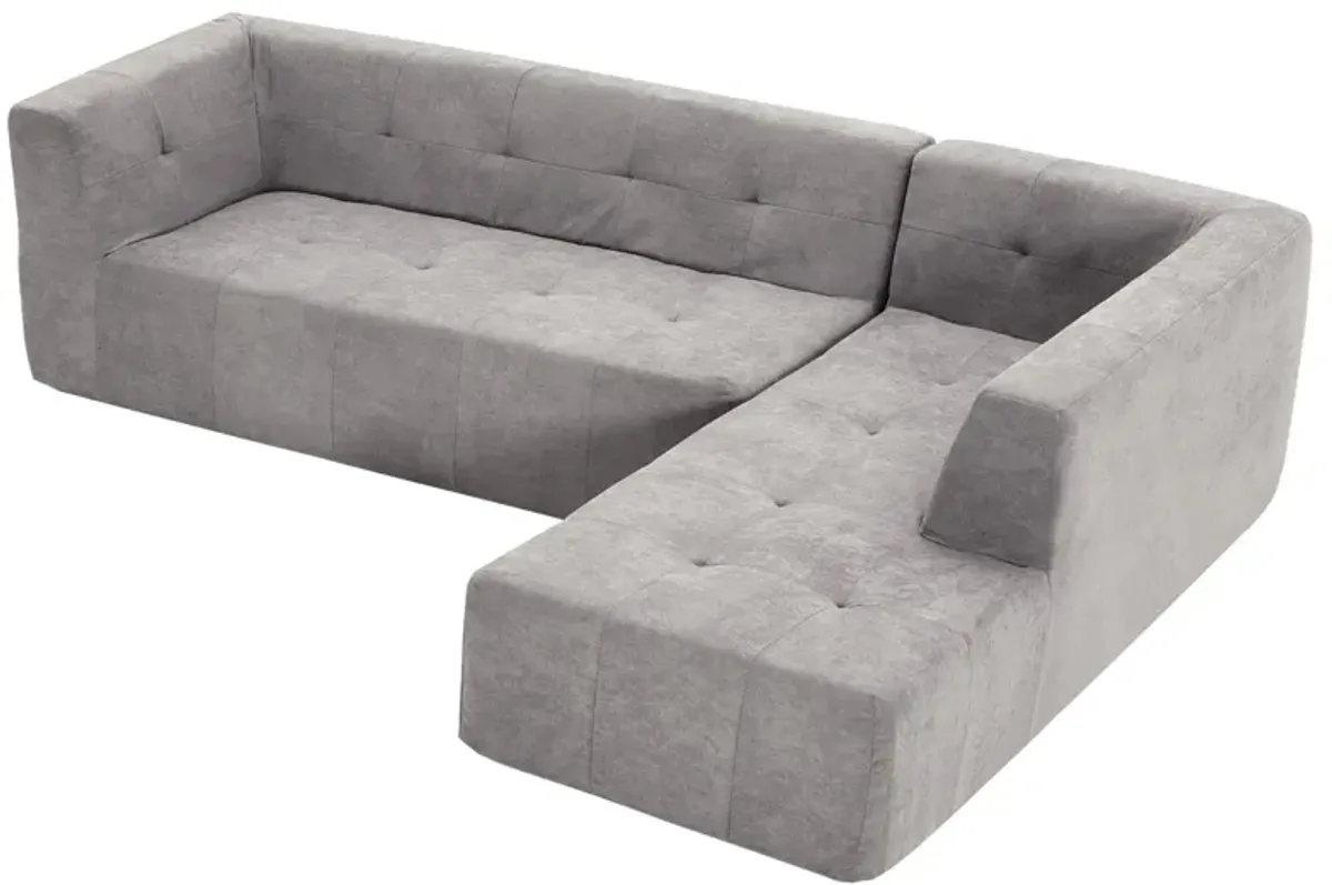 Modular Modular Combination Living Room Sofa Set, Modern Minimalist Sofa, Living Room Upholstered Sofa Bed, Bedroom, 2 Pieces Computer Free Combination, L-Shaped