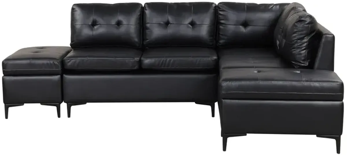 L-Shaped Corner Sofa Sectional Sofa Couch With Movable Storage Ottomans For Living Room