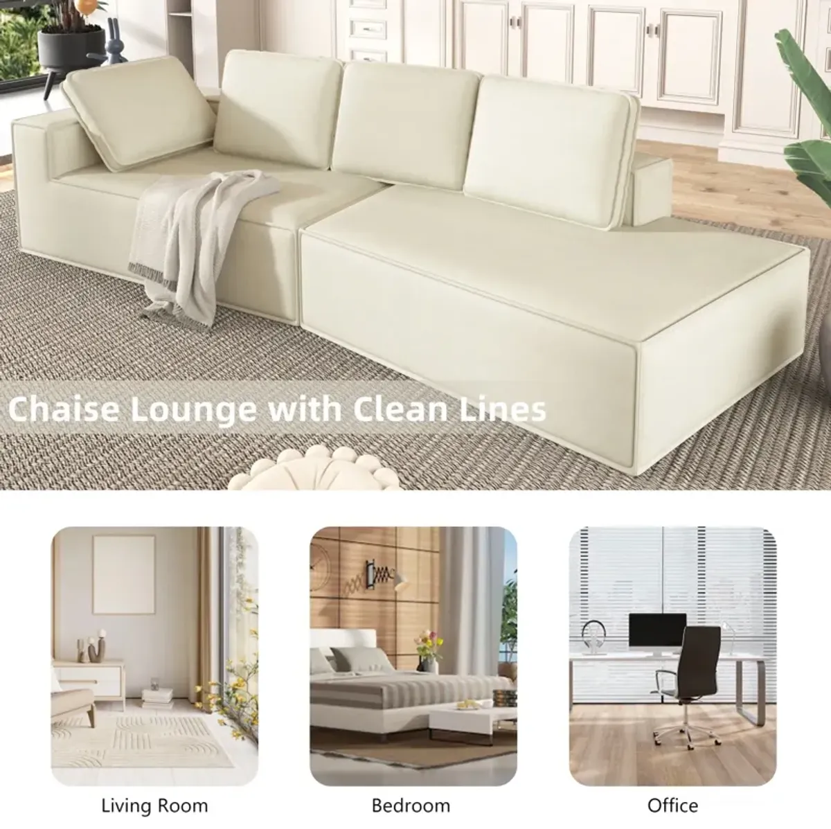 Stylish Chaise Lounge Modern Indoor Lounge Sofa Sleeper Sofa With Clean Lines For Living Room