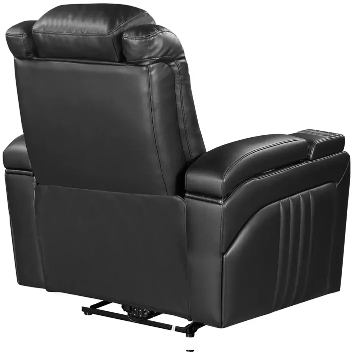 Power Recliner Home Theater Recliner With Power Adjustable Headrest, Wireless Charging Device, USB Port, Storage Arms, Cup Holder And Swivel Tray Table For Living Room