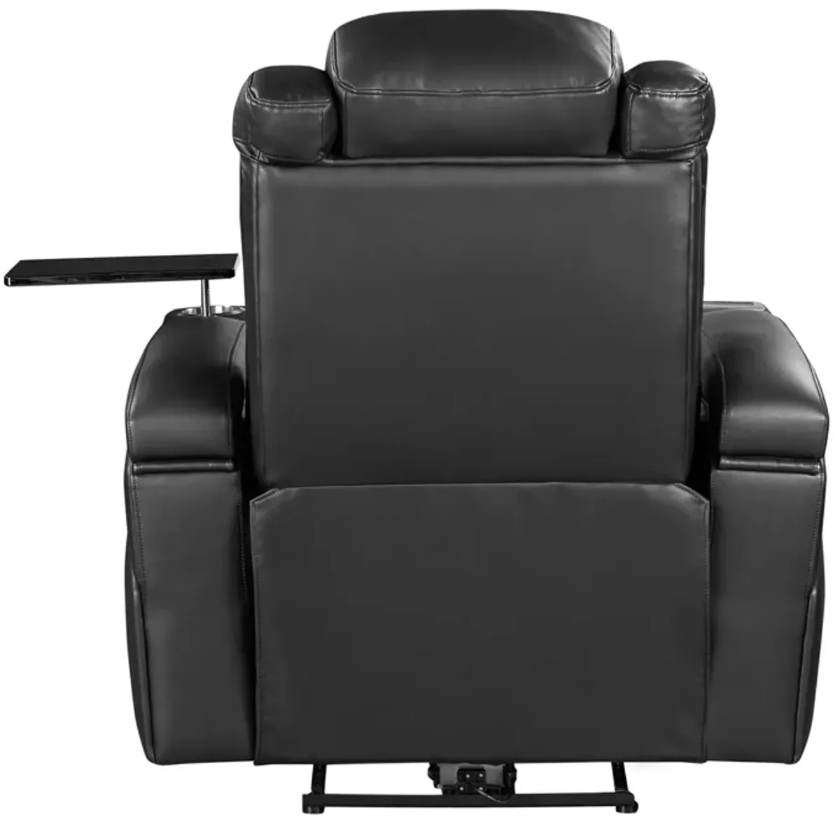 Power Recliner Home Theater Recliner With Power Adjustable Headrest, Wireless Charging Device, USB Port, Storage Arms, Cup Holder And Swivel Tray Table For Living Room