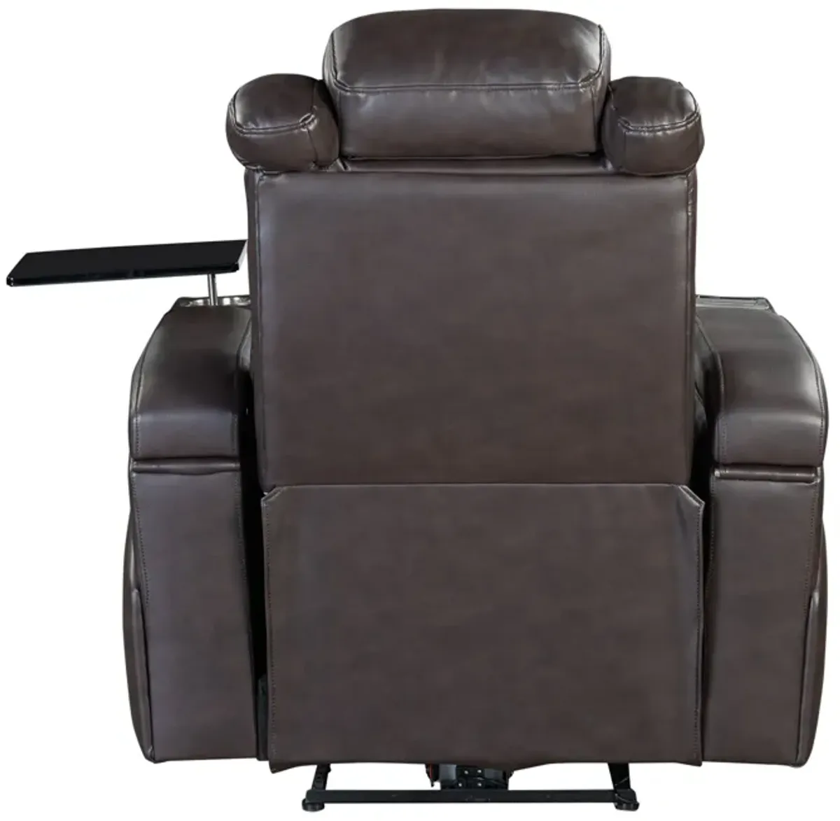 Power Recliner Home Theater Recliner With Power Adjustable Headrest, Wireless Charging Device, USB Port, Storage Arms, Cup Holder And Swivel Tray Table For Living Room