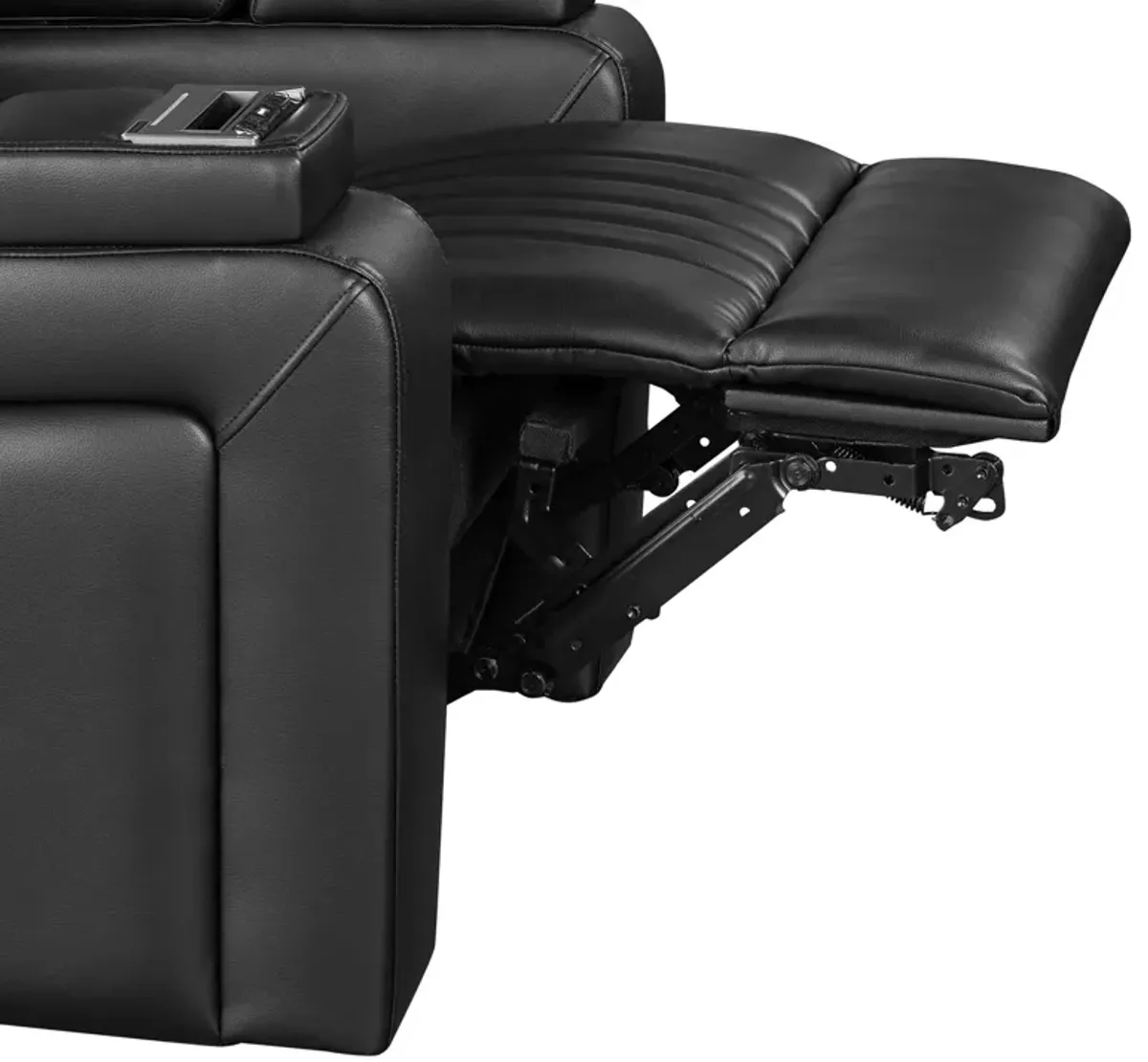 Power Recliner Home Theater Recliner With Power Adjustable Headrest, Wireless Charging Device, USB Port, Storage Arms, Cup Holder And Swivel Tray Table For Living Room