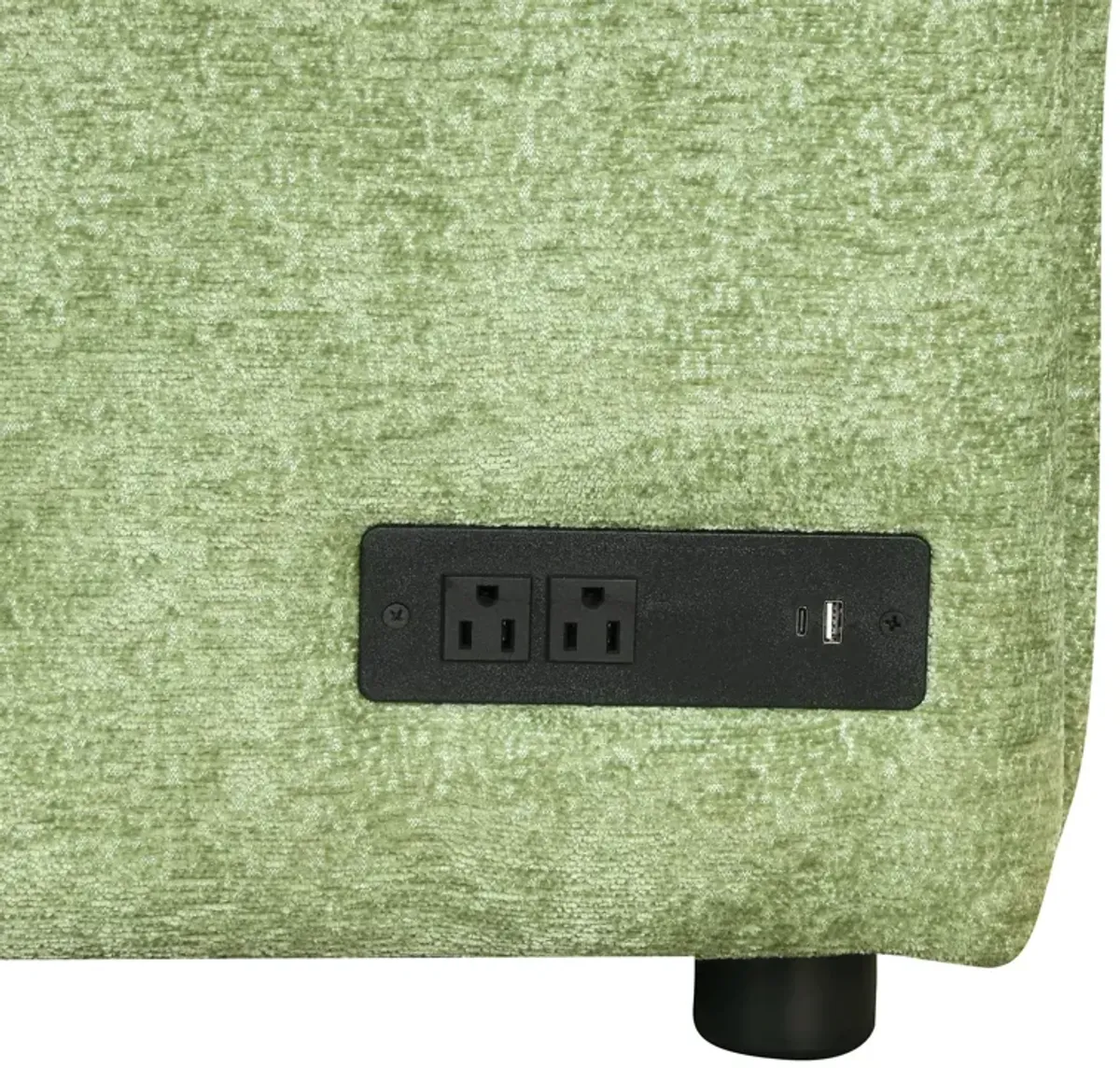 Convertible Sofa Bed Sectional Sofa Sleeper L-Shaped Sofa With A Storage Ottoman, Two Pillows, Two Power Sockets And Two USB Ports For Living Room