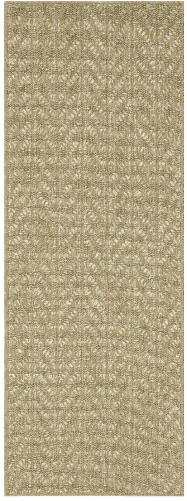 Earth - 2'7" X 7'3" Indoor, Outdoor Area Rug - Natural / White