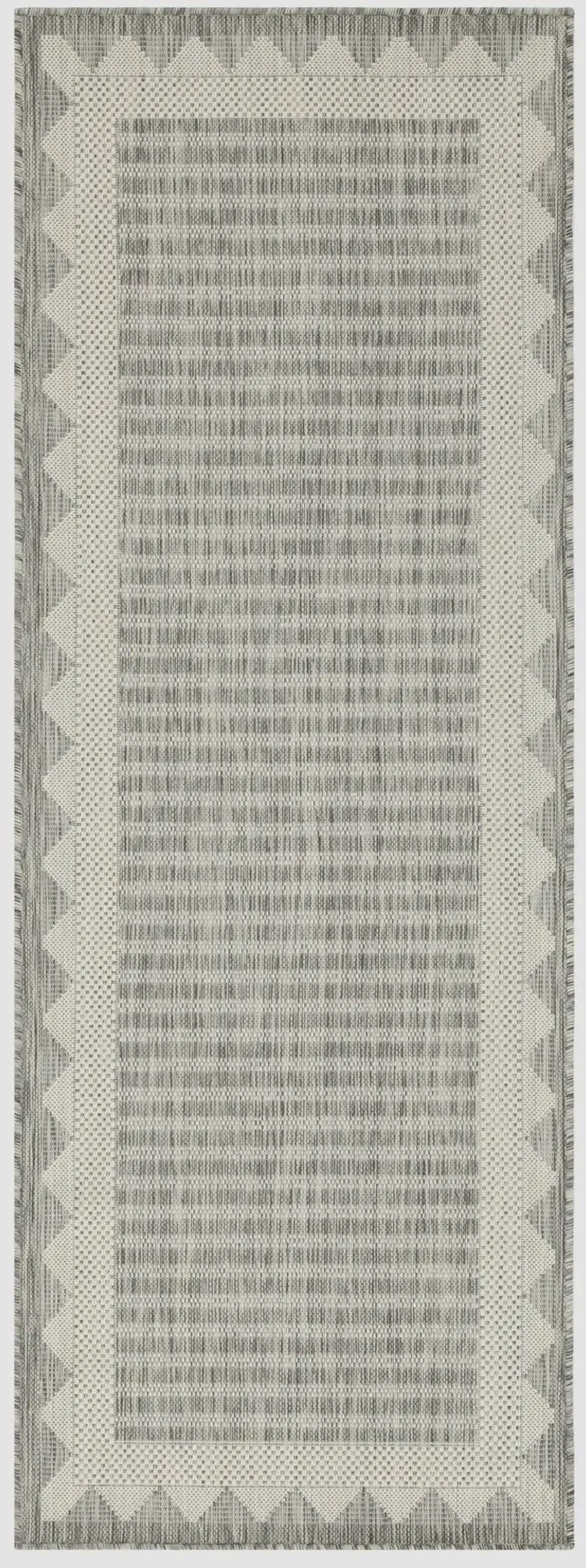 Sunshine - 2'7" X 7'3" Indoor, Outdoor Area Rug, Polypropylene - Silver