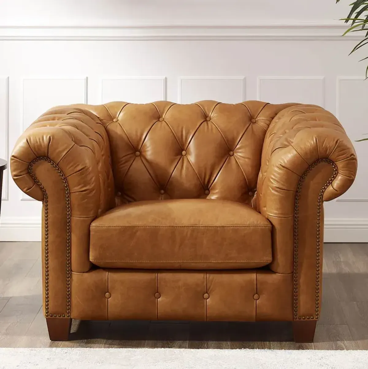 Kingston - Waxy Pull Up Leather Chair - Brown