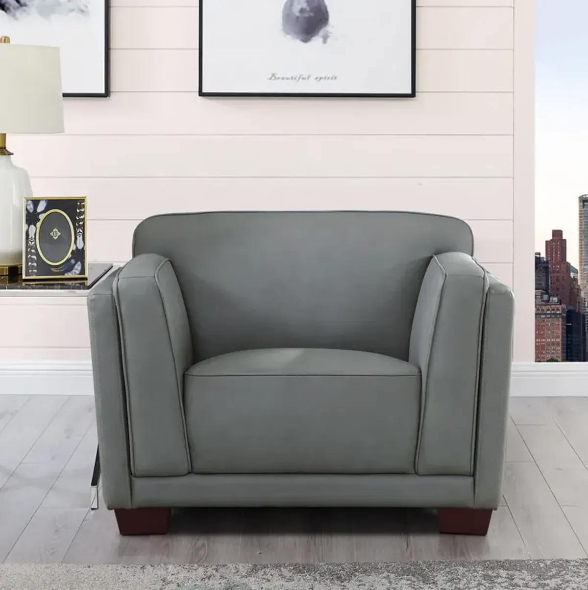 Marshall - Leather Chair - Slate