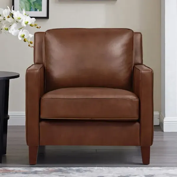 Ashby - Leather Chair - Pecan