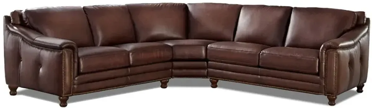 Belfast - Sectional Leather - Brown