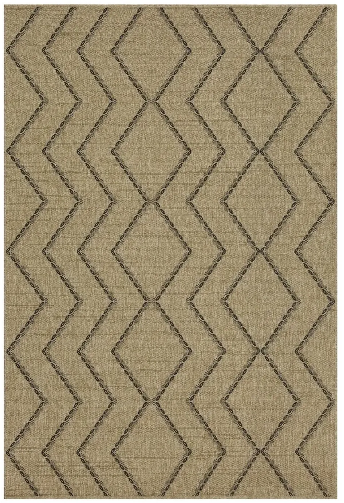 Earth - Indoor / Outdoor Polypropylene Area Rug - Jute / Black