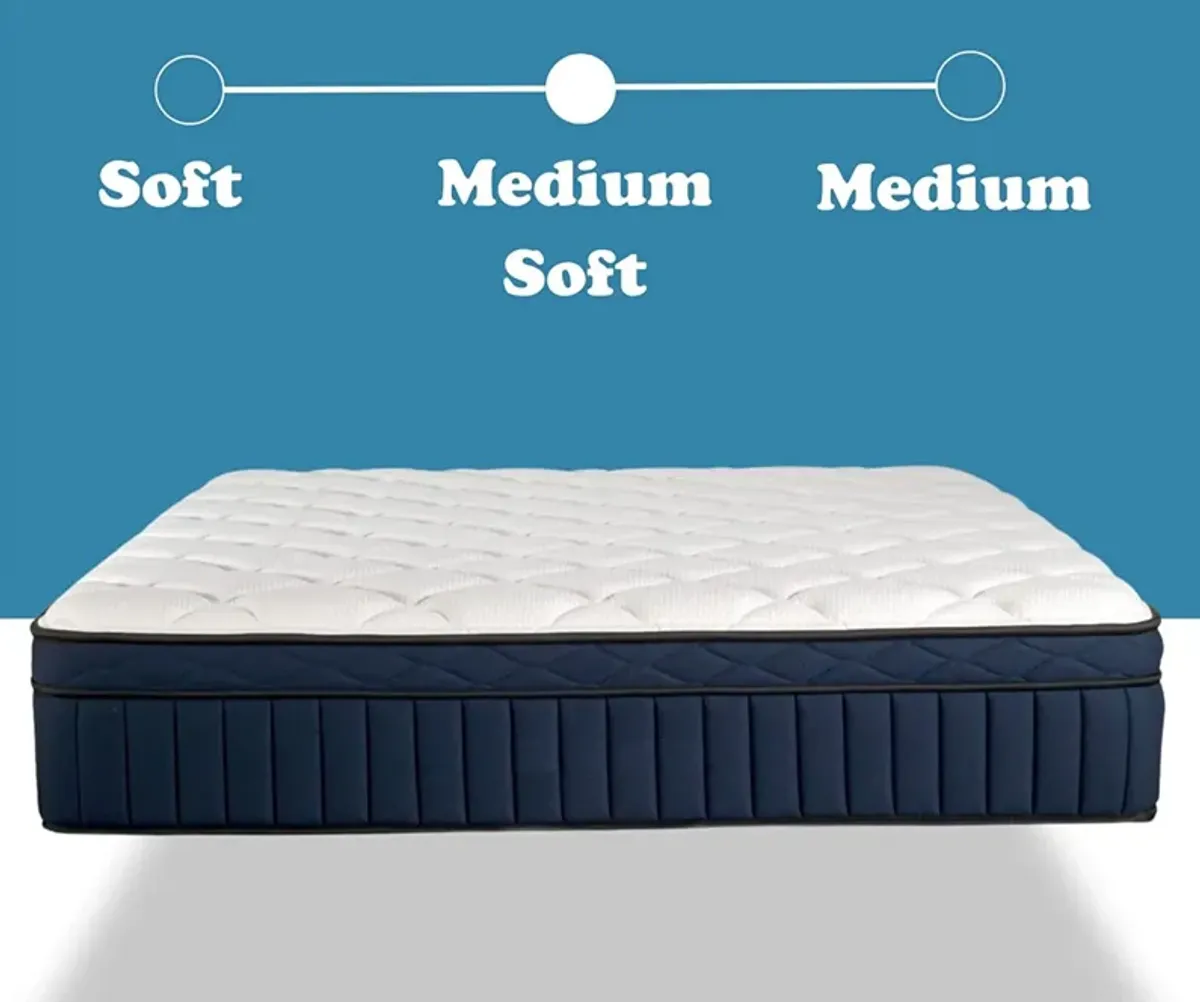 Tranquility 12" Medium Pillow-Top Memory Foam Edge Support Pocket Spring Premium Hybrid Mattress