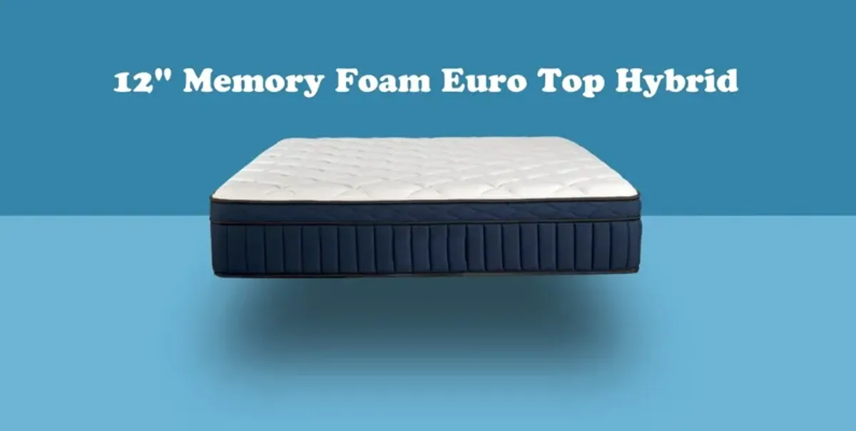 Tranquility 12" Medium Pillow-Top Memory Foam Edge Support Pocket Spring Premium Hybrid Mattress