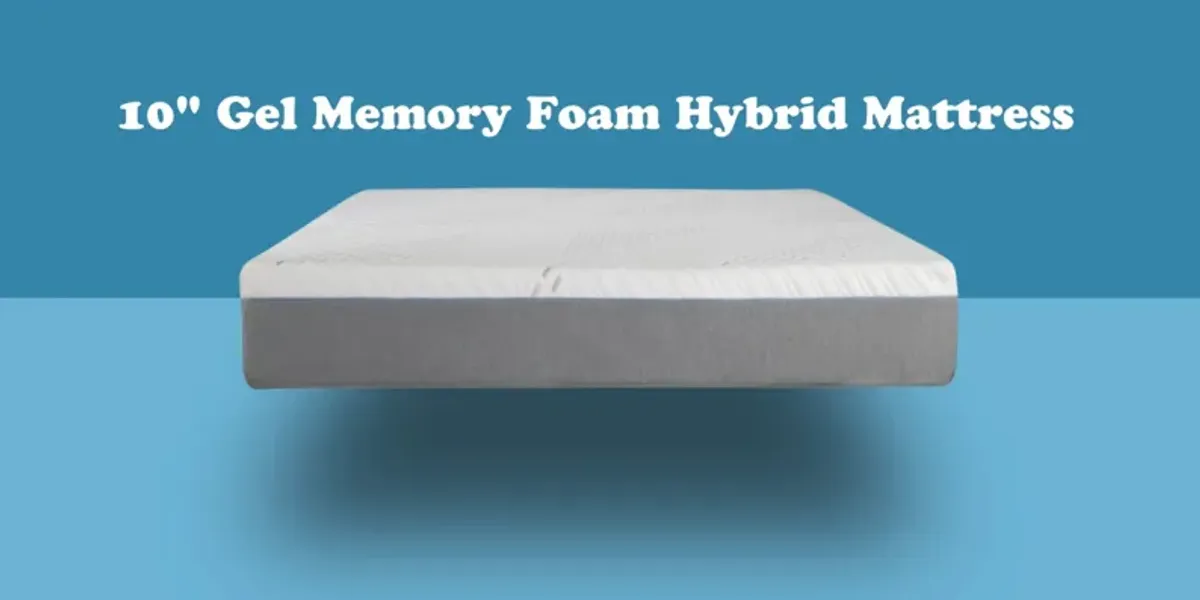 Cypress 10'' Medium Cooling Gel Memory Edge Support Pocket Spring Removable Cover Hybrid Mattress