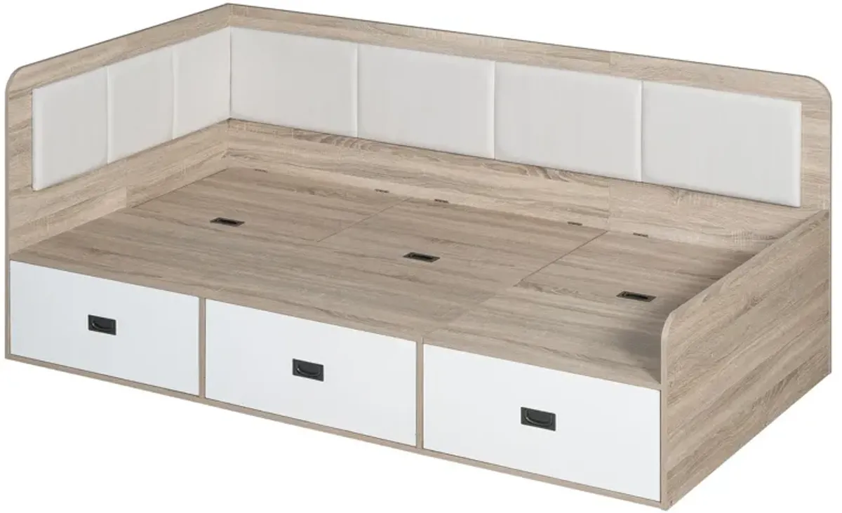 Daybed With Three Drawers And Three Storage Compartments