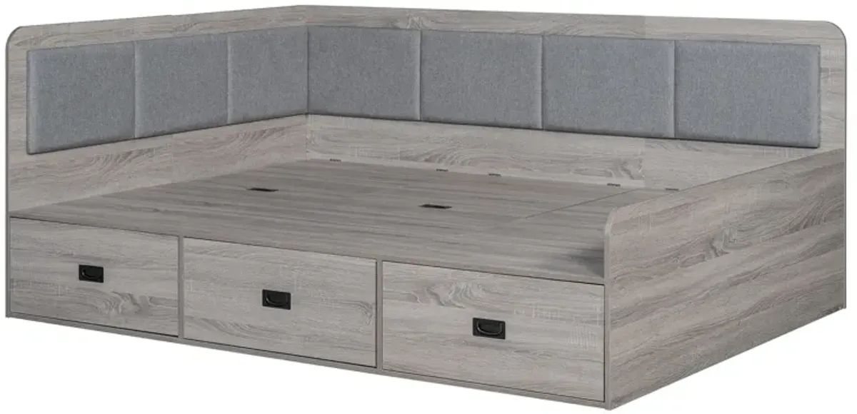 Daybed With Three Drawers And Three Storage Compartments