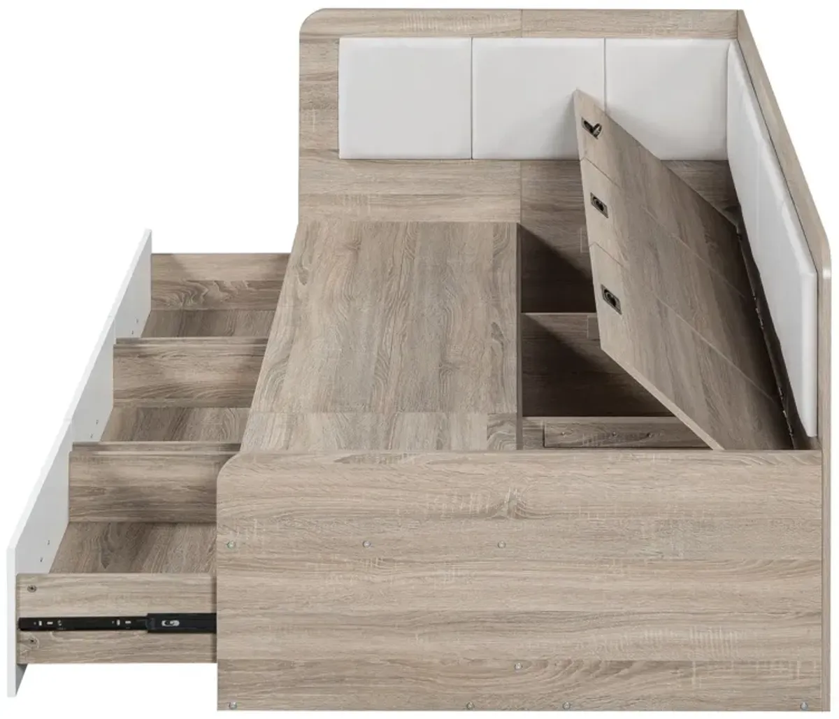 Daybed With Three Drawers And Three Storage Compartments