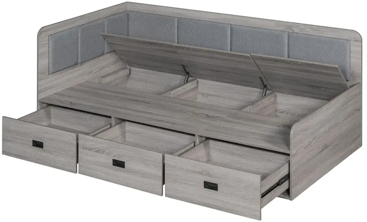 Daybed With Three Drawers And Three Storage Compartments