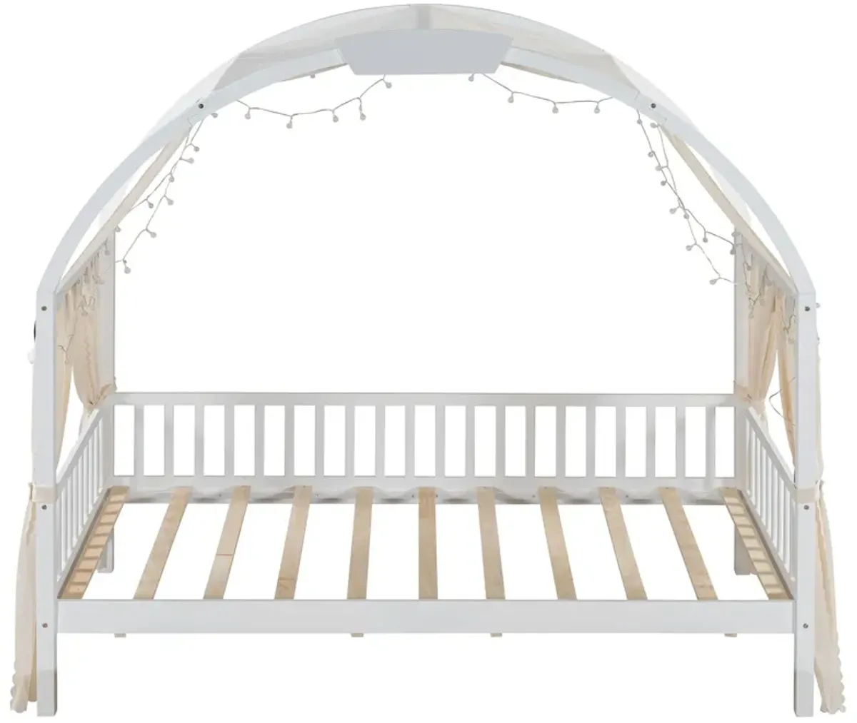 Bed With Arched Roof And 2 Drawers