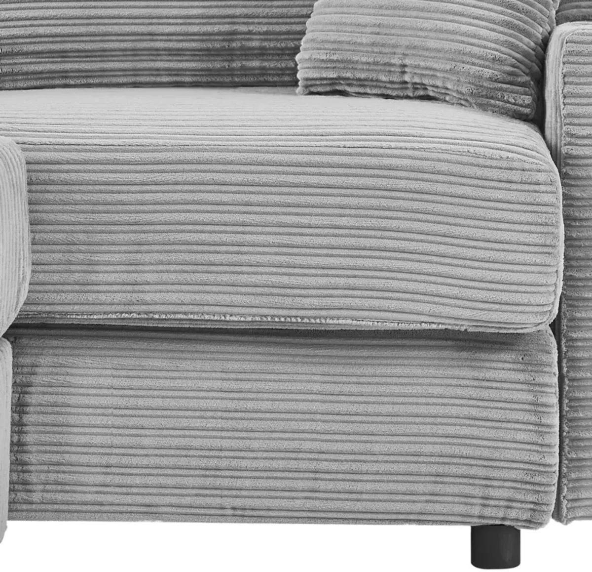 Modern Style Loveseat Sofa Sectional Sofa Couch With Storage Space, A Movable Ottoman, Two USB Ports, Two Cup Holders, A Phone Holder For Living Room